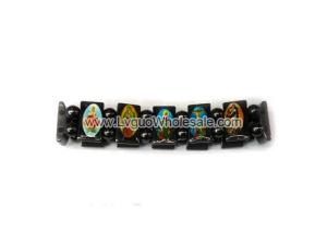 Magnetic Hematite Religious Sealed Icon Bracelet 7.8inch